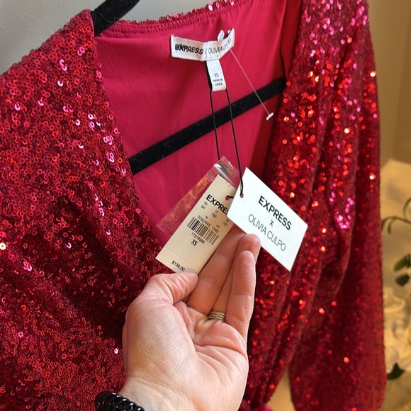 NWT Express sequin x Olivia Culpo Jacket - Picture 6 of 6